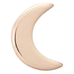 Tiny Moon Single Stud Earring, 18ct Rose Gold Vermeil