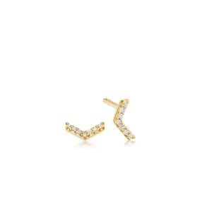 Varro Honeycomb Diamond Stud Earrings - Yellow Gold (Solid