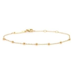 Zoe Chicco 14ct Yellow Gold Seven Beads Anklet