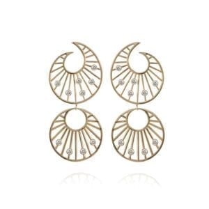 APPLES & FIGS 24k Gold Vermeil Eclipse Earrings