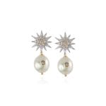 APPLES & FIGS Celestial Pearl & Star Earrings