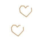 Aliita Corazon Pura 18kt Gold Heart Earrings