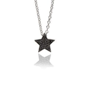 Alinka Jewellery Stasia Mini Necklace Black Diamonds