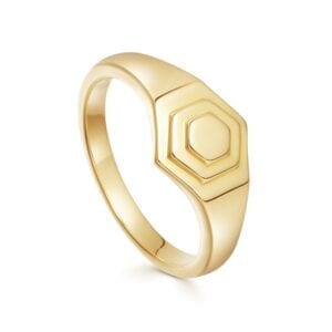 Gold Rhea Hexi Ring