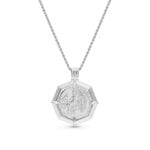 Silver Lucy Williams Octagon Medallion Coin Necklace
