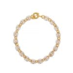 Timeless Pearly Gold And Silver-tone Necklace