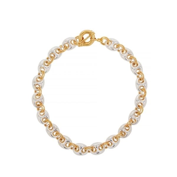 Timeless Pearly Gold And Silver-tone Necklace