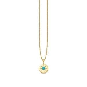 Turquoise Gold December Birthstone Necklace