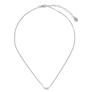 V By Laura Vann Agata Crystal-embellished Sterling Silver Necklace