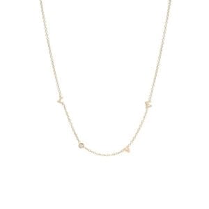 Zoe Chicco 14ct Yellow Gold Love Necklace