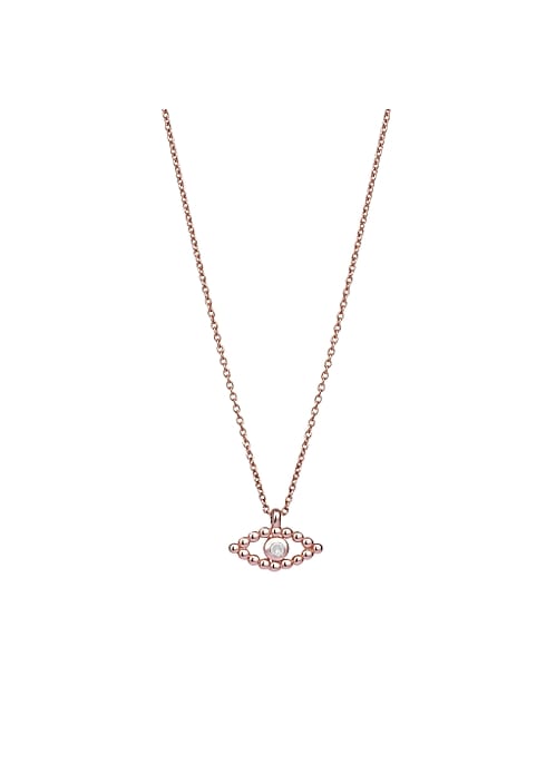 Rose gold and Diamond Evil Eye Necklace